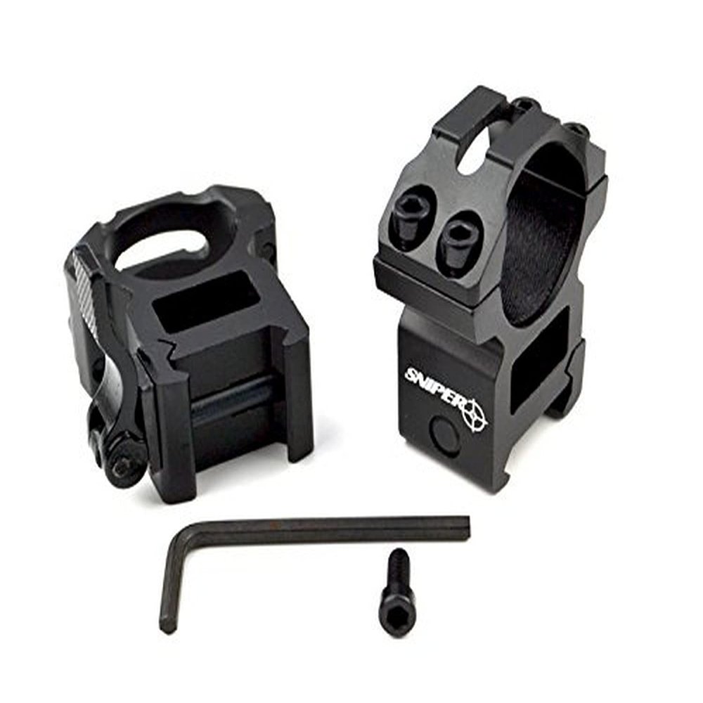 Sniper PT-QR25H4 Quick Release Button High Profile Picatinny/Weaver Rail, 1"