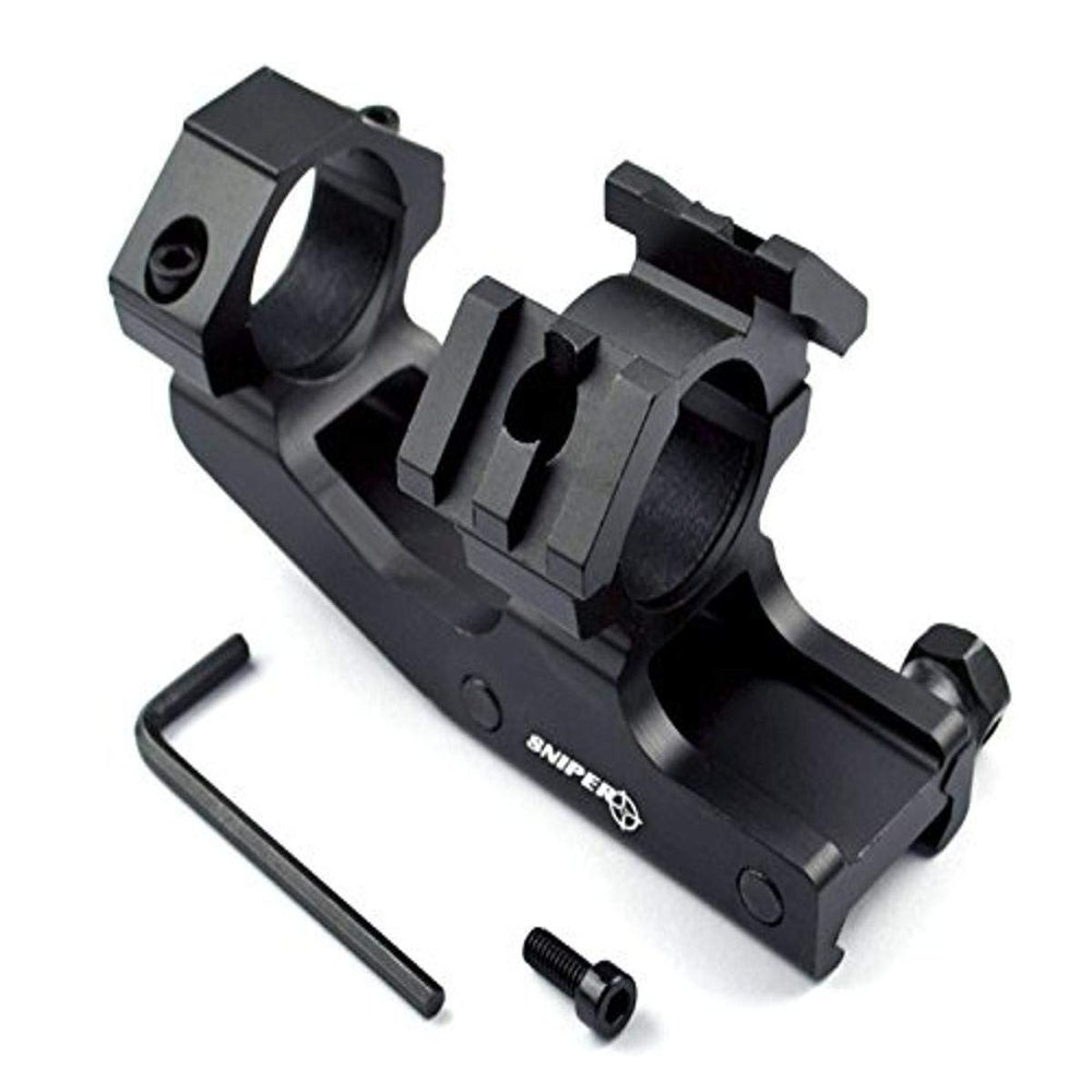 Sniper PT-25EX210 1" Cantilever Scope Mount Angled Top Rails for Accessories, Fits 21mm Picatinny Base
