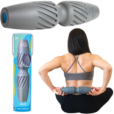 RAD Helix  Compact High-Density Exercise Foam Roller  Deep Tissue Myofascial Release for Back, Quads, Hamstrings & More  Muscle Recovery Tool for Stretching & Mobility