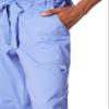 KOI Men's and Tall James Elastic Scrub Pants with Zip Fly and Drawstring Waist, True Ceil, 3X-Large Short view 2