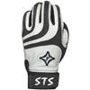 White/Black Adult XL Palmgard Shock Transfer Baseball/Softball Batting Gloves view 1