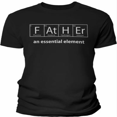 Father an Essential Element - Science Dad Shirt for Men - F/Black-2X