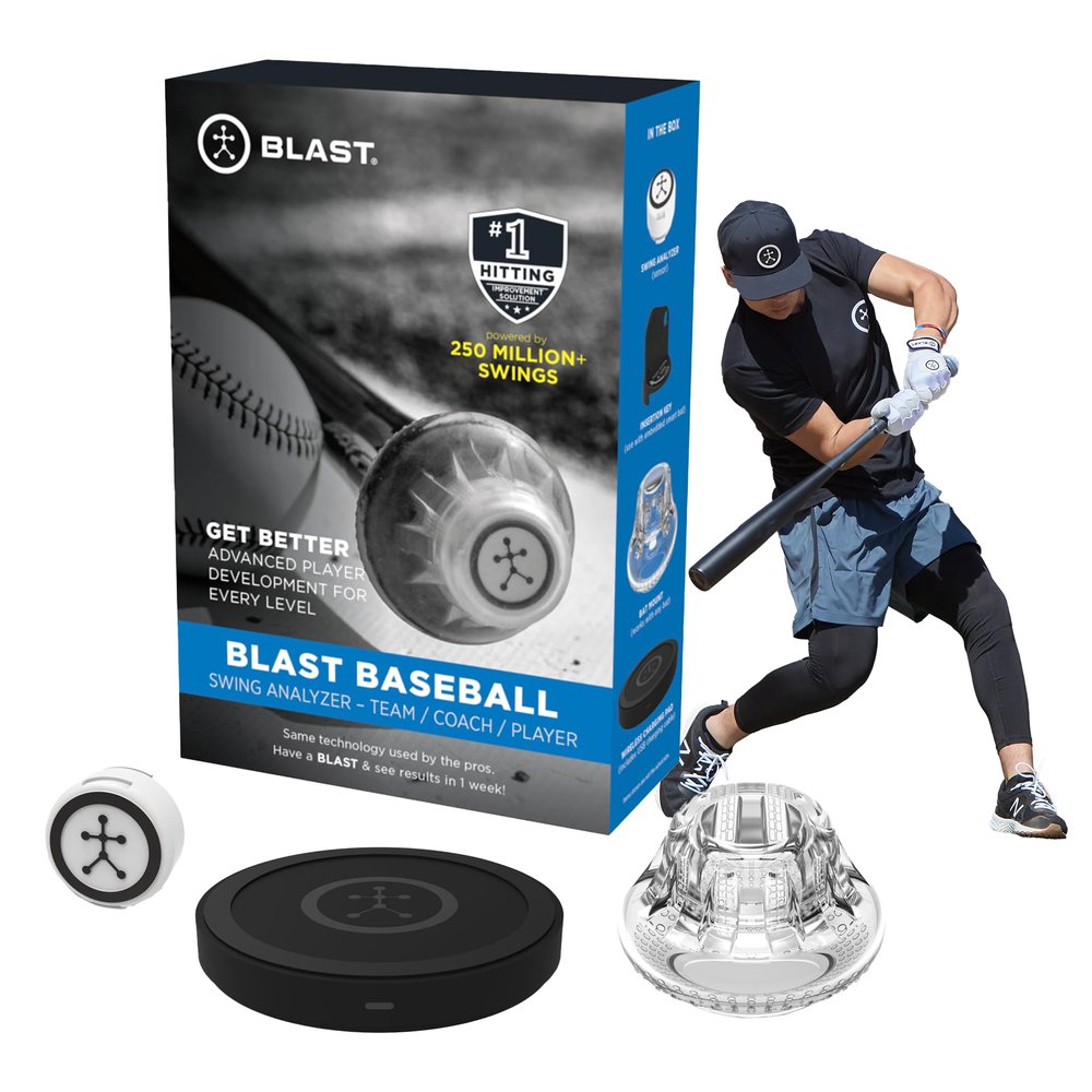 Blast Motion Baseball Swing Analyzer - Improve Your Swing at Every Level - Batting Trainer - Real-time Feedback, Swing Metrics, Video Capture Highlights, Track Performance (GEN3 Sensor)