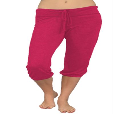 Monag Women's Crop Pants Large Heather Fuchsia