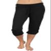 Monag Women's Crop Pants Large Black view 1