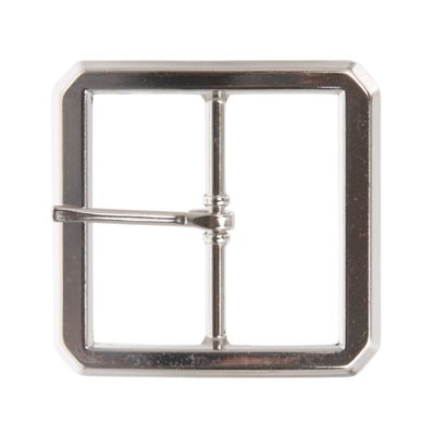 1 1/2" (38 mm) Single Prong Rectangular Belt Buckle Color: Silver