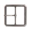 1 1/2" (38 mm) Single Prong Rectangular Belt Buckle Color: Antique Silver view 1