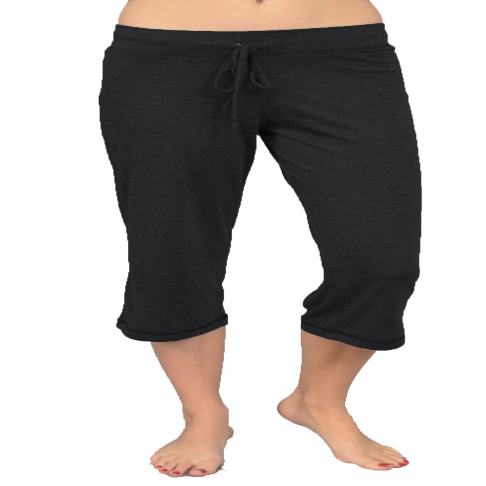 Monag Women's Crop Pants Large Black