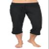 Monag Women's Crop Pants Large Black view 1