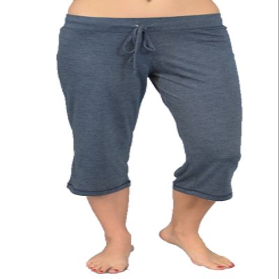 Monag Women's Crop Pants Small Heather Navy
