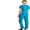 Dagacci Medical Uniform Women's Scrubs Set Stretch Contrast Pocket Teal Green S view 2