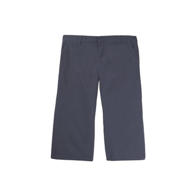 French Toast Big Girls' Adjustable Waist Flat Front Bootcut Pant, Grey, 7