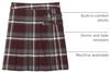 French Toast Girls' Adjustable Waist Plaid 2-Tab Scooter, Burgundy Plaid, 12 view 4
