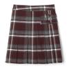 French Toast Girls' Adjustable Waist Plaid 2-Tab Scooter, Burgundy Plaid, 10 view 1