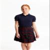 French Toast Girls' Adjustable Waist Plaid 2-Tab Scooter, Navy & Red Plaid, 10 view 2