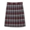French Toast Girls' Adjustable Waist Mid Length Plaid Pleated Skirt, Burgundy Plaid, 7 view 1