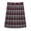 French Toast Girls' Adjustable Waist Mid Length Plaid Pleated Skirt, Burgundy Plaid, 7 view 2