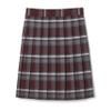 French Toast Girls' Adjustable Waist Mid Length Plaid Pleated Skirt, Burgundy Plaid, 7 view 3