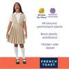 French Toast Girls' V-Neck Pleated Jumper, Black, 7 view 3