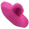 Wowlife Wide Brim Roll-up Big Beautiful Solid Color Floppy Hat (Hot Pink) view 3
