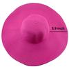 Wowlife Wide Brim Roll-up Big Beautiful Solid Color Floppy Hat (Hot Pink) view 4