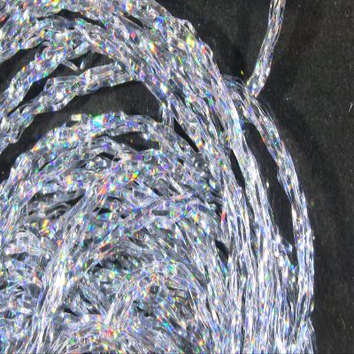Hareline Fly Tying Holographic Diamond Braid - Holographic Silver