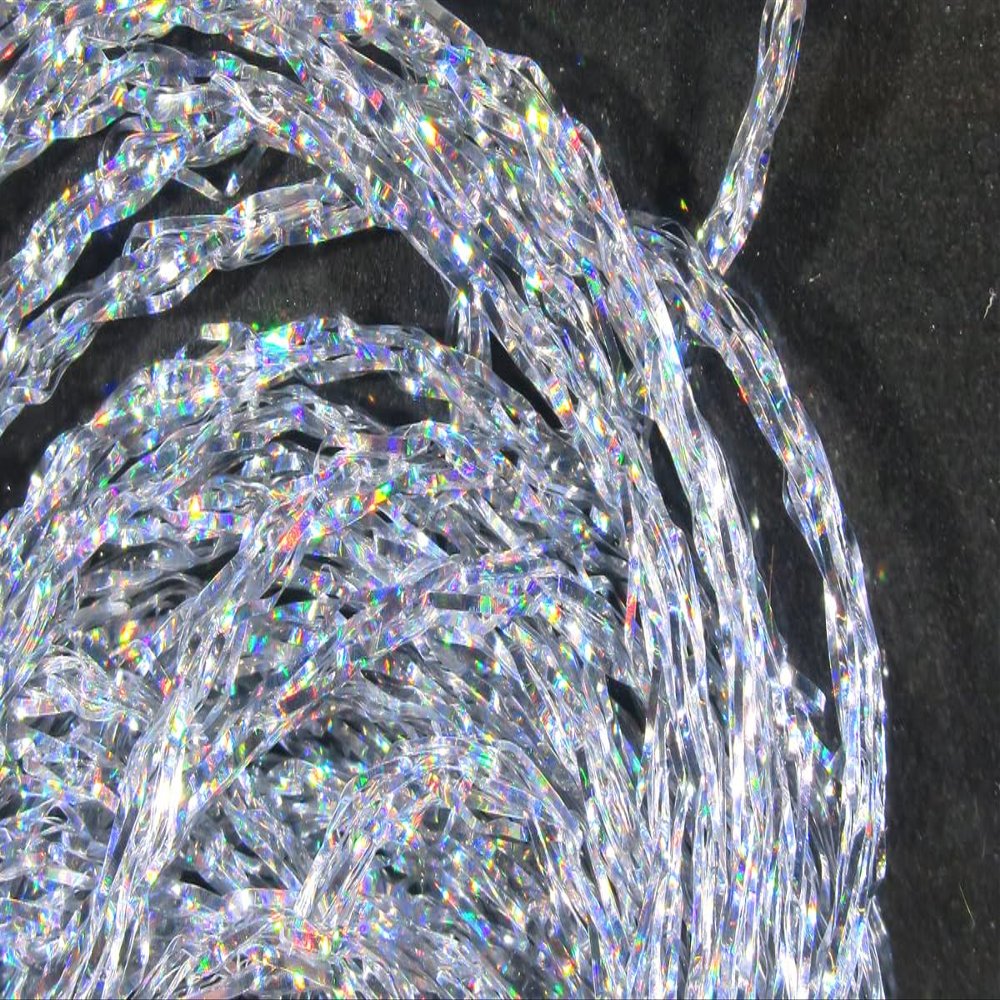 Hareline Fly Tying Holographic Diamond Braid - Holographic Silver