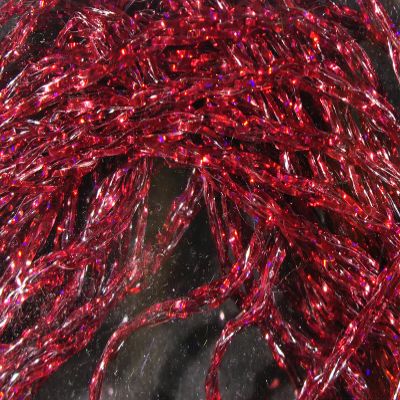 Hareline Fly Tying Holographic Diamond Braid - Holographic Red