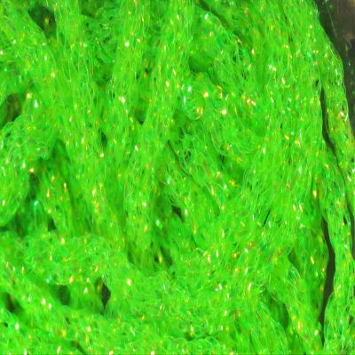 Hareline Fly Tying Dyed Pearl Diamond Braid - Fl Chum Green