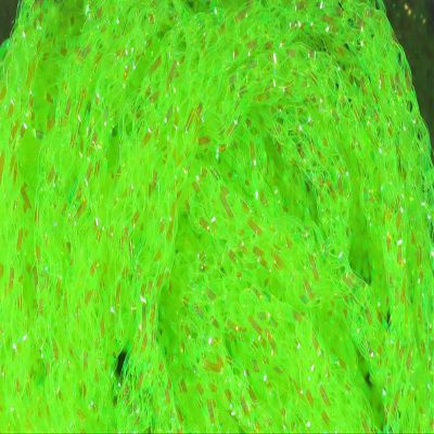 Hareline Fly Tying Dyed Pearl Diamond Braid - Fl Chartreuese