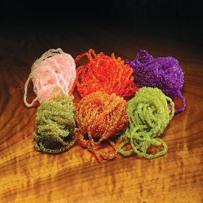 Hareline Fly Tying Dyed Pearl Diamond Braid - Fl Yellow