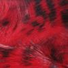 Hareline Fly Tying Black Barred Rabbit Strips - Black Barred/Red view 1