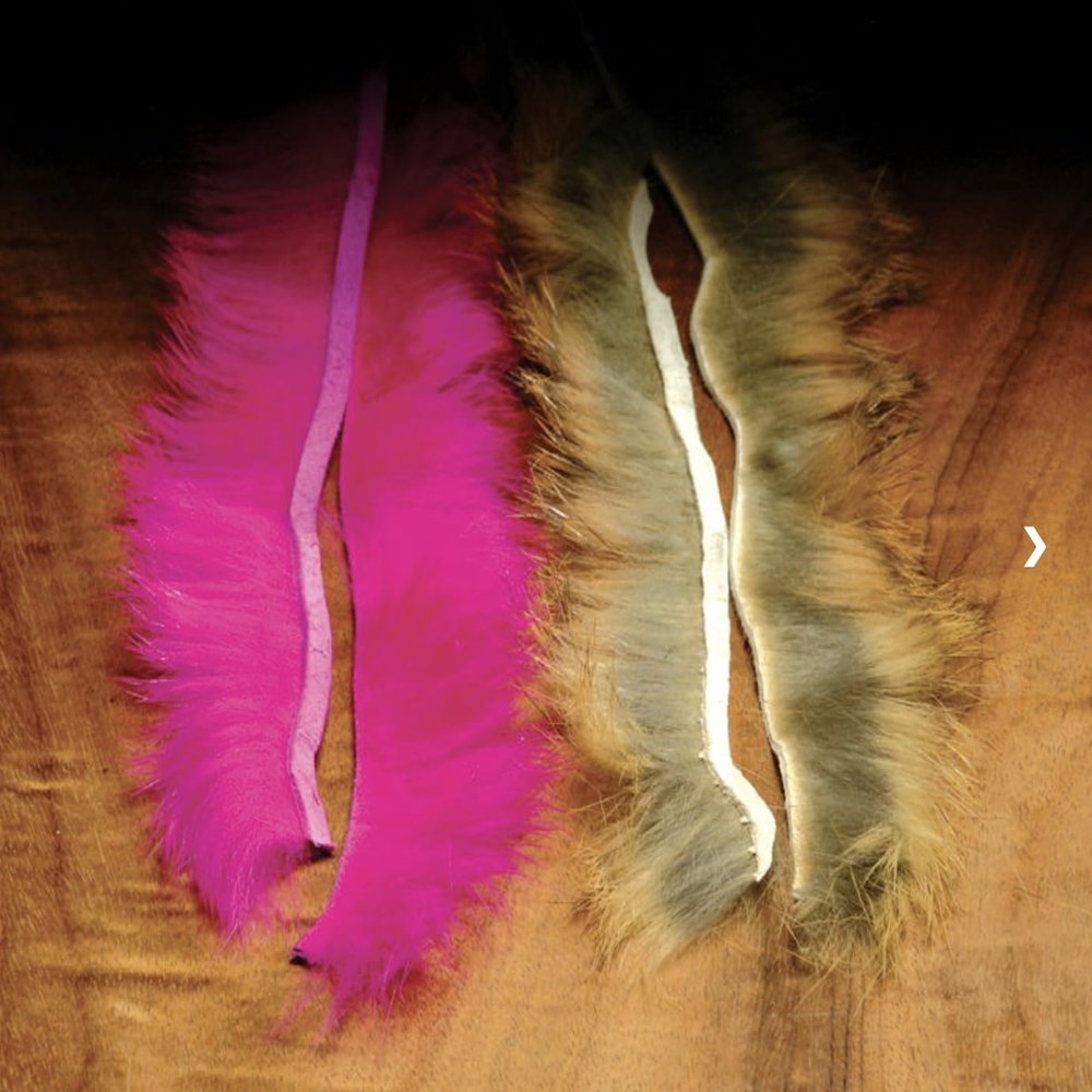Hareline Fly Tying Crosscut Rabbit Strips - Dark Brown