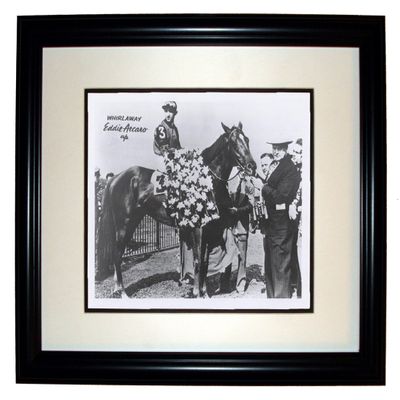 Collectiblia Whirlaway Thoroughbred Race Horse 8x10 Photo in an 11x14 Black Frame