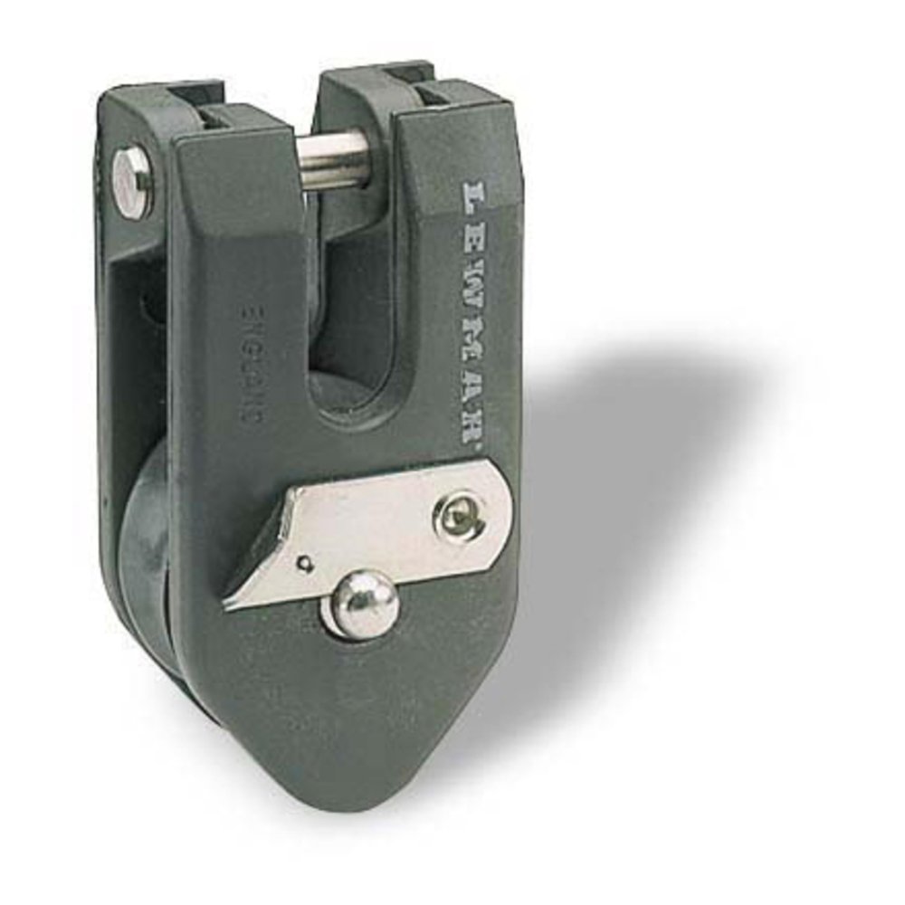 Lewmar 40MM Snatch/TWEEKER Block, Stainless Steel Strap, Glass Fiber Reinforced Cheeks, Innovative Sliding Swivel Locking Mechanism - 29900340