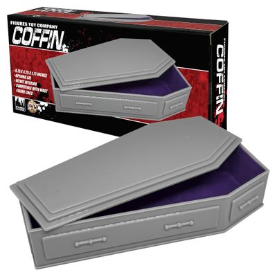 Gray Coffin for Wrestling Action Figures