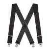Suspender Store 2 Inch Wide Construction Clip Suspenders - BLACK 42" for 5'0" to 5'9" tall view 1