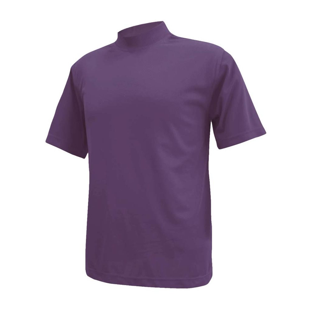 Monterey Club Men's Solid Texture Mock Shirt #3294 (Grape Soda, Large)