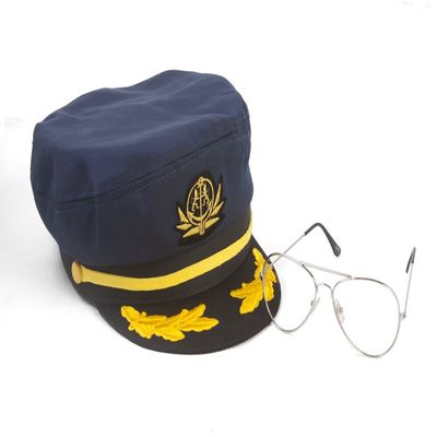 Captain Hats Sea Captain's Kit Aviator Sunglasses - Navy - Clear