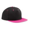 Beechfield Unisex 5 Panel Contrast Snapback Cap (One Size) (Black/Fuchsia) view 1