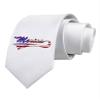 TOOLOUD Merica Established 1776 - American Flag Style Printed White Neck Tie view 1