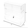 Plymor Clear Acrylic Rectangular Locking Display Case, 2 Shelves, 13" H x 21" W x 7.5" D view 2