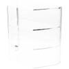 Plymor Clear Acrylic Locking Display Case with Angled Sides and Sliding Back, 2 Shelves, 16.5" H x 16.5" W x 8.5" D view 1