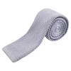 L&C Men's Fashion Tie Knit Knitted Tie Slim Skinny Woven UK Seller (Silver) view 1