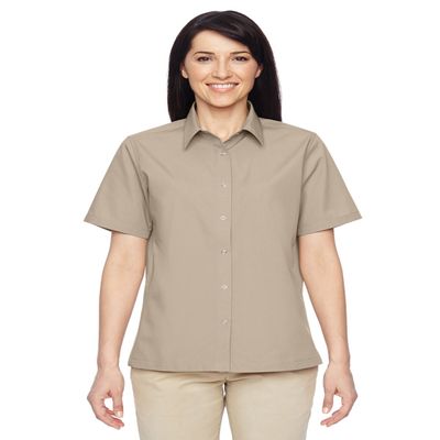 HA LAD SNAP FRONT S/S SHIRT (KHAKI) (S)