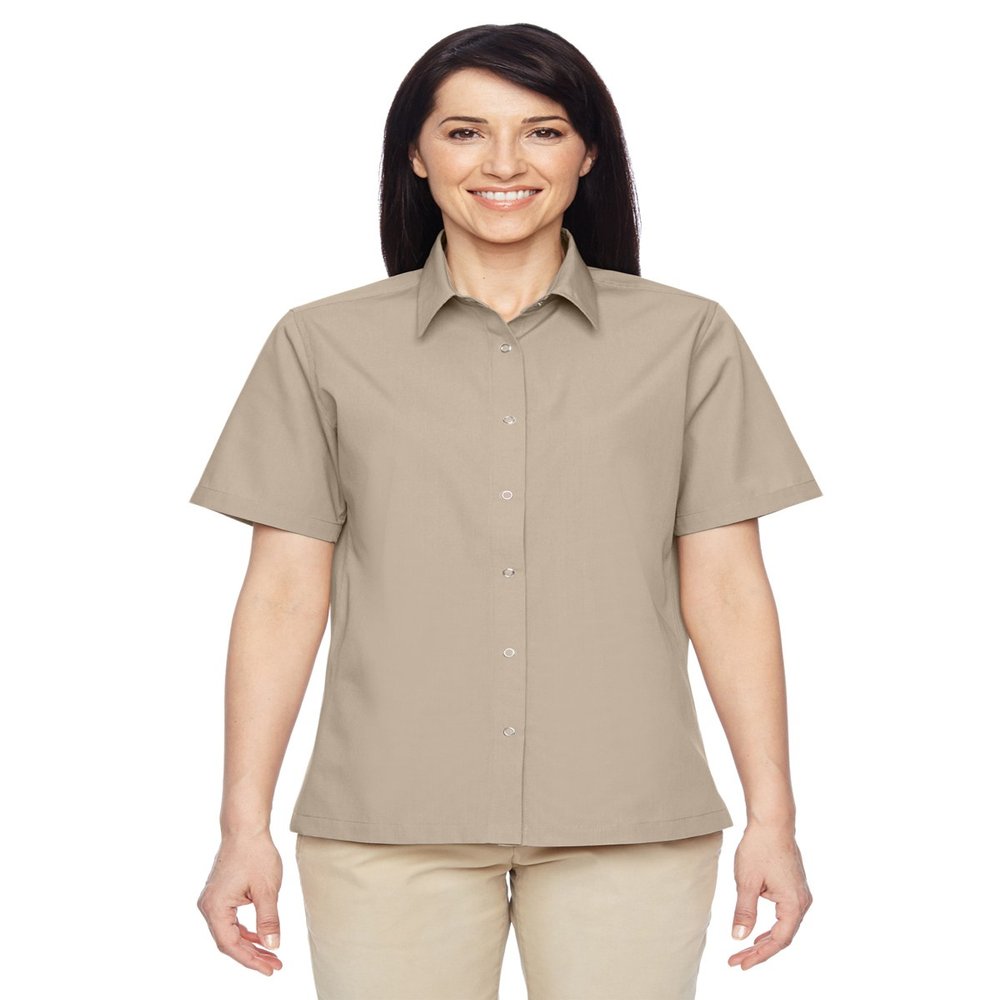 HA LAD SNAP FRONT S/S SHIRT (KHAKI) (S)