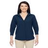 Harriton Ladies' Paradise 3/4-Sleeve Performance Shirt M NAVY view 1