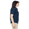 Harriton Ladies' Key West Short-Sleeve Performance Staff Shirt S NAVY view 2