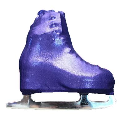 Kami-So Metallic Figure Skates Boot Covers | Hockey Skates Protection Against Scratches, Scuffs, and Dirt | Durable Ice Skating Shoes Cover | Figure Skating Accessories | Purple - Adult Size