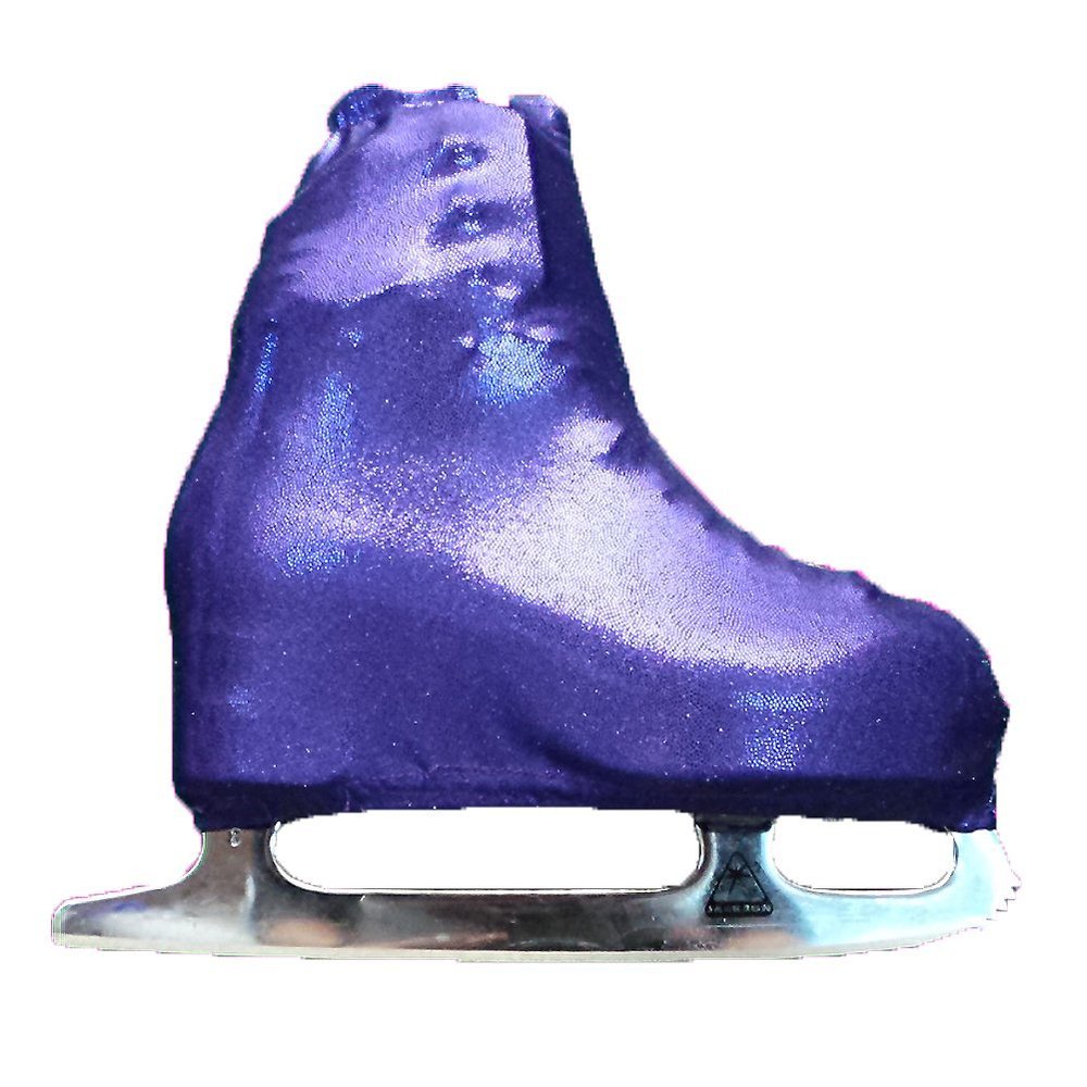 Kami-So Metallic Figure Skates Boot Covers | Hockey Skates Protection Against Scratches, Scuffs, and Dirt | Durable Ice Skating Shoes Cover | Figure Skating Accessories | Purple - Adult Size